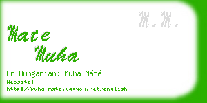 mate muha business card